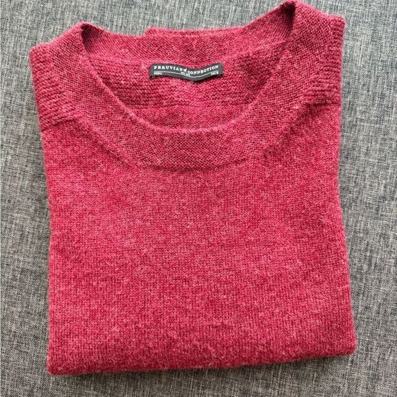 PERUVIAN CONNECTION Women's Alpaca Burgundy Sweater Sz XS/S - Picture 13 of 14